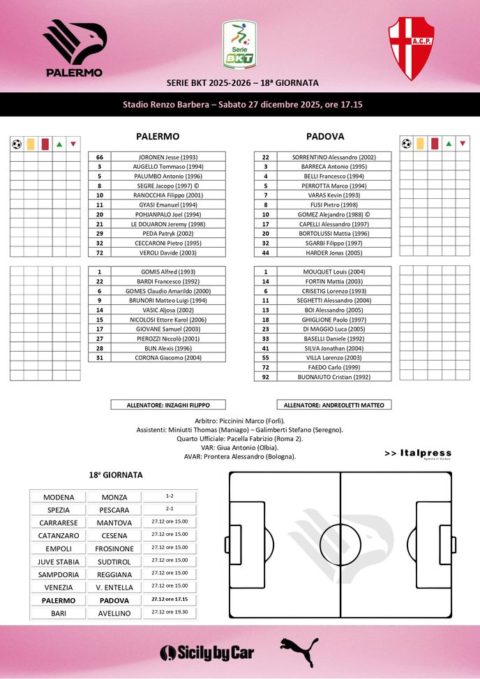 FINALE | PALERMO-PADOVA 1-0 (38′ Pohjanpalo) - immagine 2