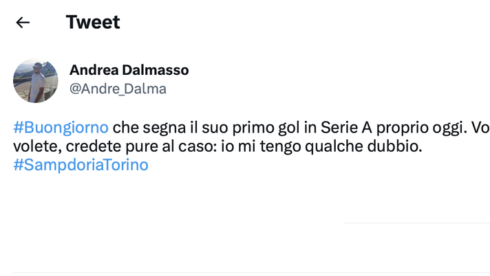 Sampdoria-Torino 0-2, le reazioni social: “Buongiorno, proprio oggi…” Sampdoria-Torino 0-2, le reazioni social: “Buongiorno, proprio oggi…” - immagine 1