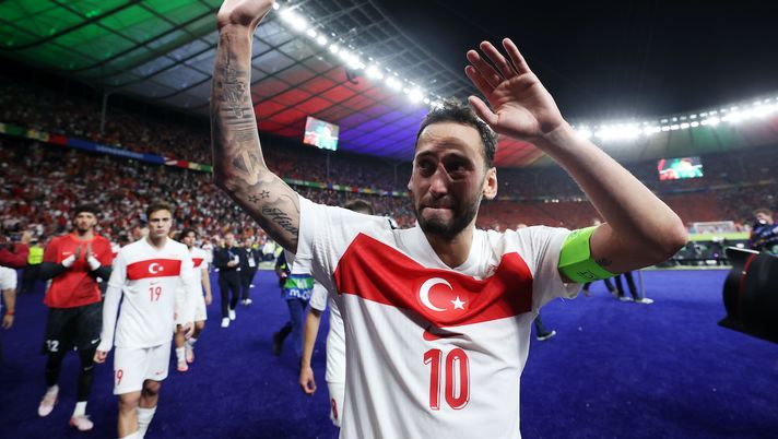 Hakan Calhanoglu Inter Olanda-Turchia 2-1 Europei 2024