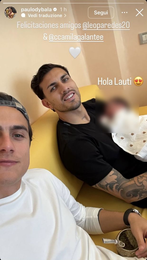 Dybala festeggia con Paredes: “Congratulazioni amici. Hola Lauti”- immagine 2