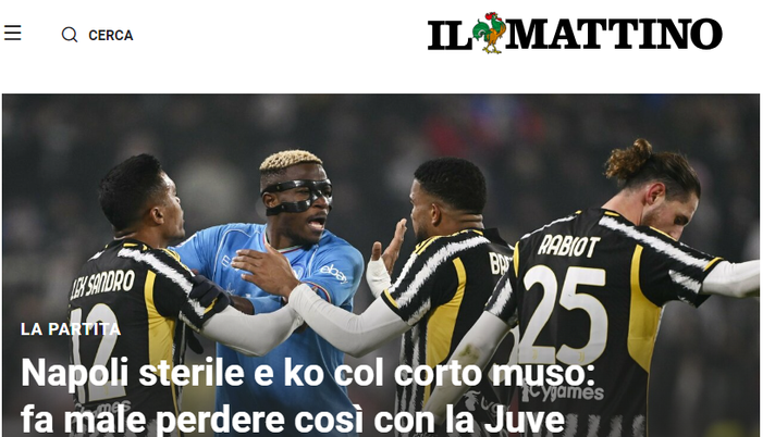 IL MATTINO Juventus-Napoli, azzurri sterili: così fa male - immagine 1