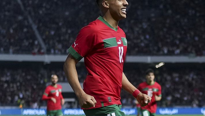 TANGIER, MOROCCO - MARCH 25: Abdelhamid Sabiri of Morocco celebrates after scoring their second side goalduring the international friendly match between Morocco and Brazil at Grand Stade de Tanger on March 25, 2023 in Tangier, Morocco. (Photo by Alex Caparros/Getty Images) Tanto lavoro e vacanze più corte: alla corte di Italiano arriva Sabiri - immagine 1