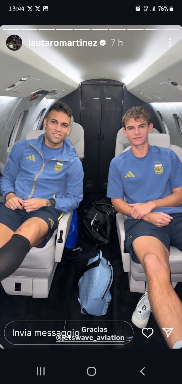 Dopo la vittoria dell’Argentina Lautaro torna in Italia con un collega speciale- immagine 2