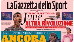PRIMA PAGINA GAZZETTA DELLO SPORT OGGI: “Ancora loro. Conte e l’Inter a ritmo scudetto”