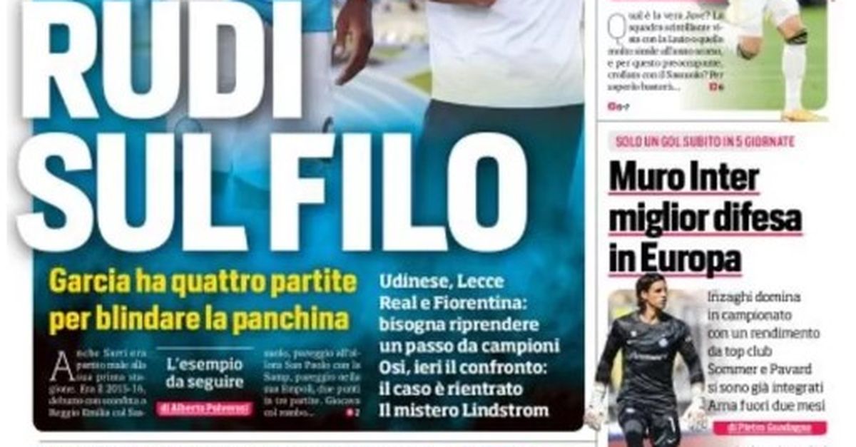 EDICOLA / CdS: Muro Inter, Miglior Difesa In Europa. Pavard E Sommer ...