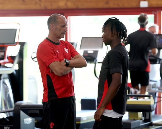 (Photo by Claudio Villa/AC Milan via Getty Images) Milanello Allegri Ricci