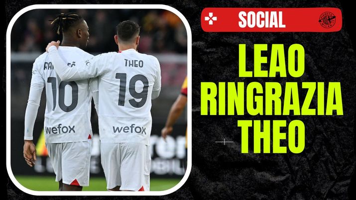 Theo Hernández e Rafael Leao AC Milan Lecce-Milan Serie A 2023-2024