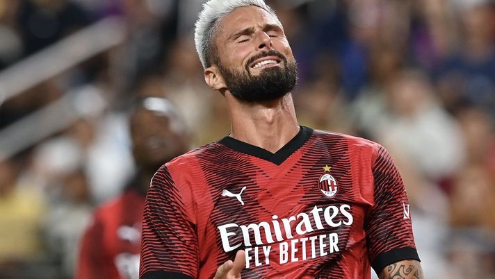 Olivier Giroud AC Milan amichevole Milan-Barcellona 0-1 precampionato 2023-2024