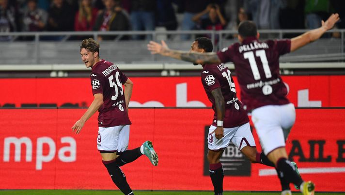 TURIN, ITALY - OCTOBER 30: Aleksei Miranchuk of Torino FC celebrates after scoring their team's second goal during the Serie A match between Torino FC and AC MIlan at Stadio Olimpico di Torino on October 30, 2022 in Turin, Italy. (Photo by Valerio Pennicino/Getty Images)  Torino Sassuolo