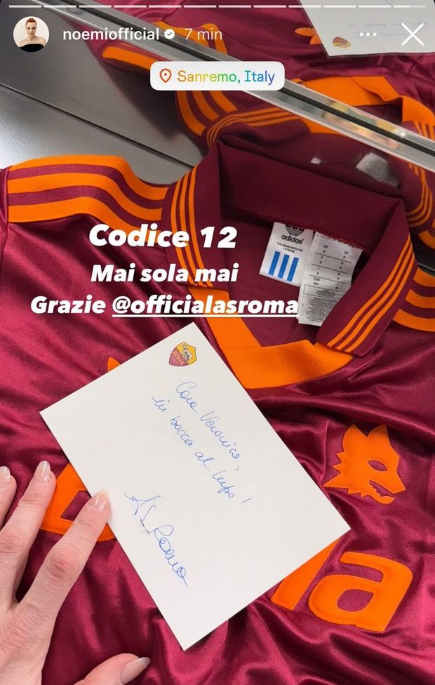 Noemi, a Sanremo arriva il messaggio della Roma: “In bocca al lupo!” – FOTO- immagine 2