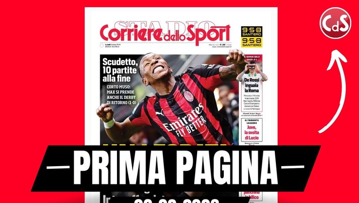Prima pagina Corriere dello Sport: 'L'Allegrata: Milan spietato, Inter affondata'