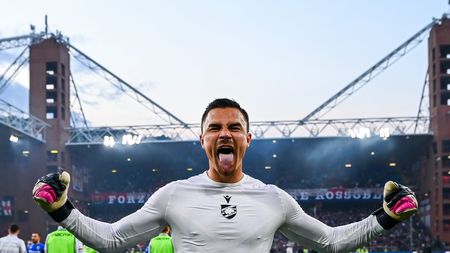 GENOA, ITALY - APRIL 30: Emil Audero of Sampdoria celebrates after the Serie A match between UC Sampdoria and Genoa CFC at Stadio Luigi Ferraris on April 30, 2022 in Genoa, Italy. (Photo by Getty Images)