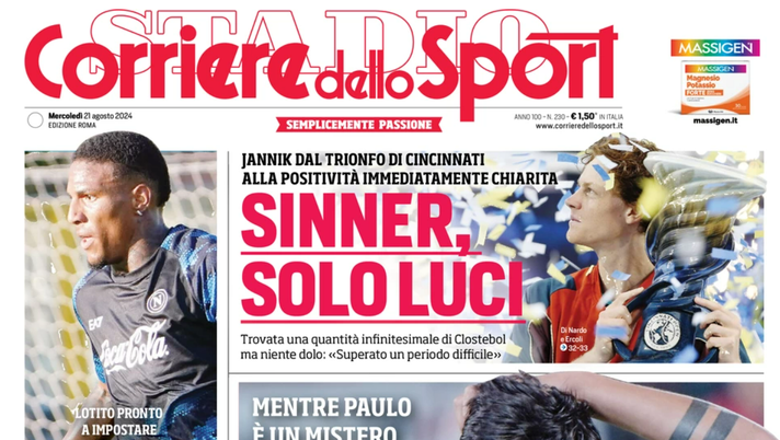 PRIMA PAGINA CORRIERE DELLO SPORT OGGI: “Folorunsho ha scelto la Lazio” - immagine 1