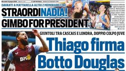 PRIMA PAGINA TUTTOSPORT OGGI: “Thiago firma, botto Douglas”