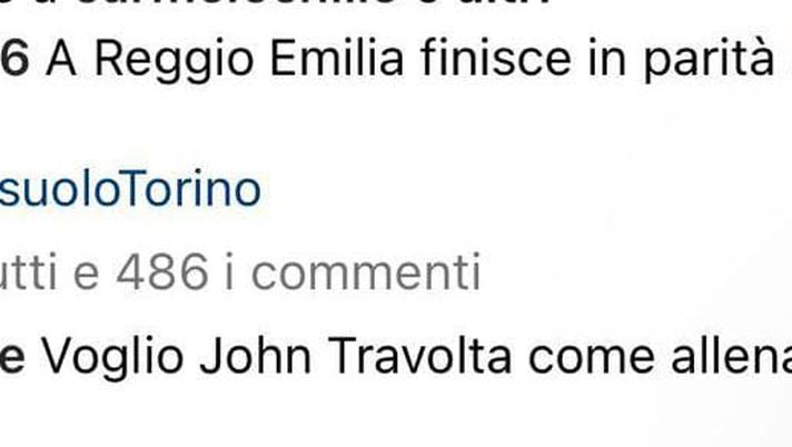 Reazioni social Sassuolo-Toro 1-1, Jimmy Ghione: “Voglio John Travolta mister” Reazioni social Sassuolo-Toro 1-1, Jimmy Ghione: “Voglio John Travolta mister” - immagine 1
