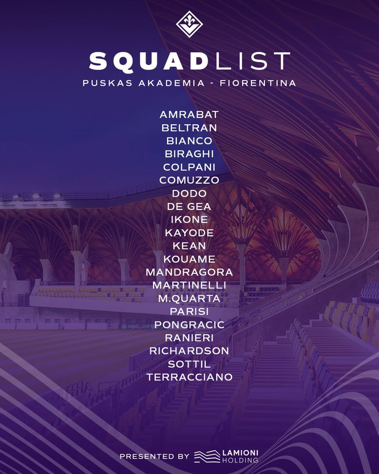 Puskas Akademia-Fiorentina, i convocati: Amrabat c’è, un’assenza a sorpresa- immagine 2