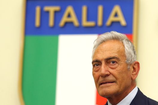 Il presidente della FIGC Gabriele Gravina. (Foto di Paolo Bruno/Getty Images) Gravina Israele