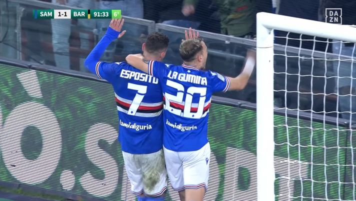 Esposito salva ancora la Samp: pari al 92esimo per l’attaccante di proprietà Inter - immagine 1