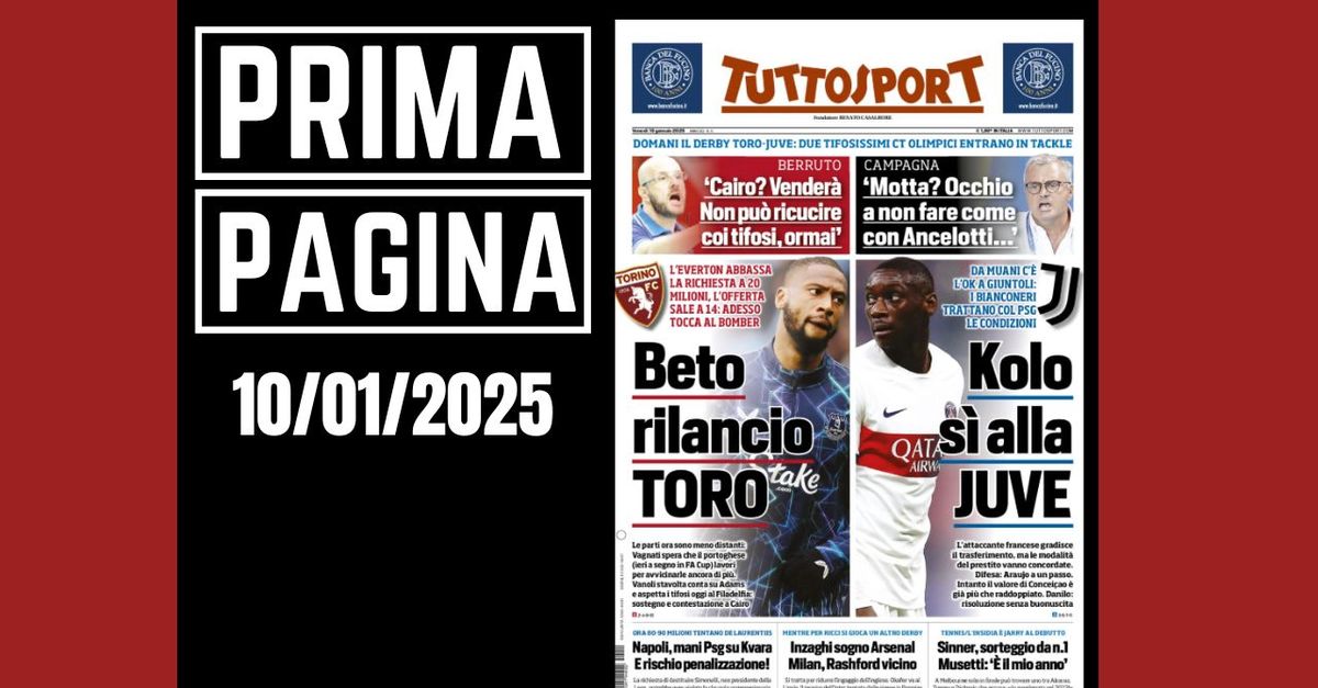 Prima pagina Tuttosport: mercato Milan, Rashford vicino