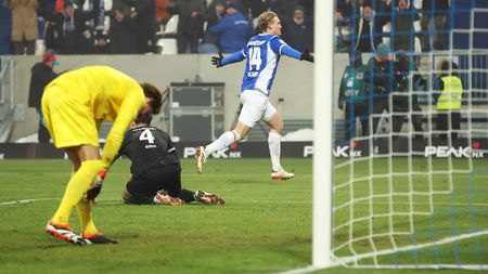 DARMSTADT, GERMANY - JANUARY 20: Christoph Klarer of SV Darmstadt 98 celebrates scoring his team's second goal during the Bundesliga match between SV Darmstadt 98 and Eintracht Frankfurt at Merck-Stadion am Böllenfalltor on January 20, 2024 in Darmstadt, Germany. (Photo by Alex Grimm/Getty Images)