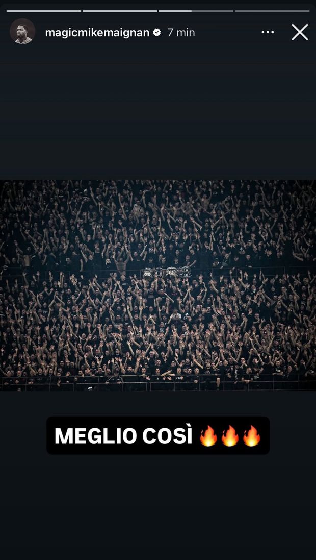 maignan-curva-sud-instagram-story-milan-napoli