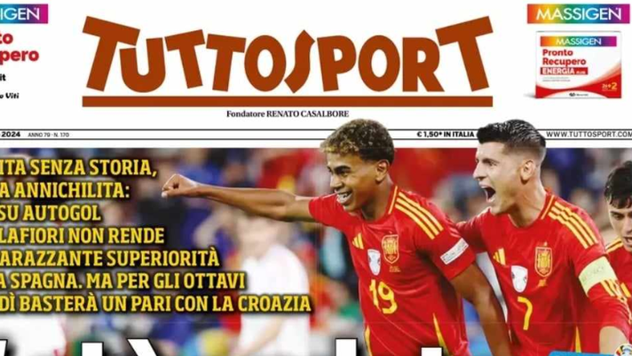 PRIMA PAGINA TUTTOSPORT OGGI: “E ci è andata ancora bene. Italia annichilita” - immagine 1