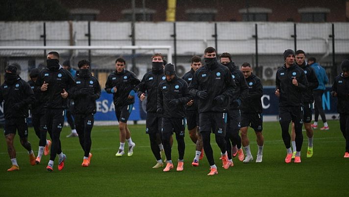 L'allenamento di rifinitura del Napoli in vista del match di Champions League contro il Qarabag Napoli-Qarabag - allenamento