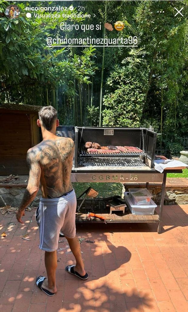Domenica di relax, grigliata tutta argentina per Gonzalez e Quarta (FOTO)- immagine 2