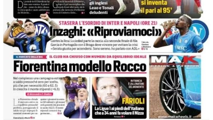 EDICOLA / CdS: Inter, parte la caccia alla seconda finale di Champions di fila - immagine 1