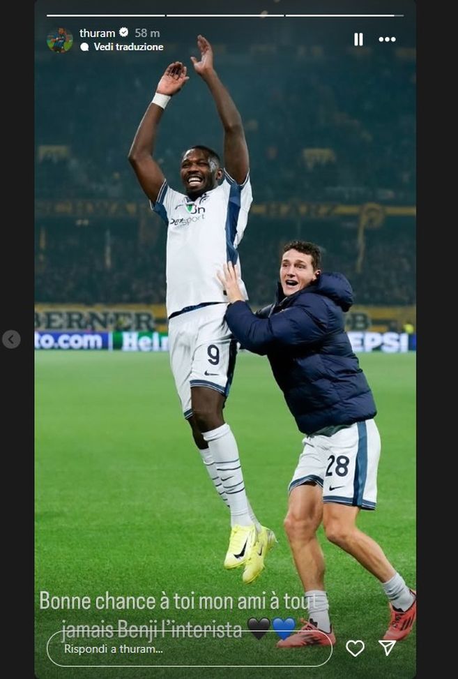 Thuram saluta Pavard: “Buona fortuna, per sempre Benji l’interista”- immagine 2