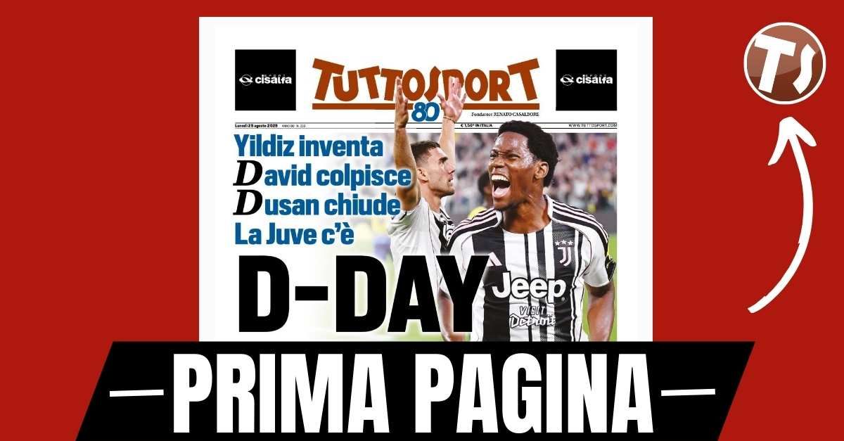 prima pagina tuttosport david e vlahovic la juventus c8217232