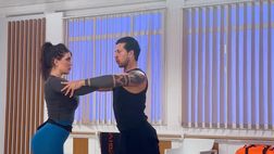 VIDEO / Wanda Nara si prepara per Ballando: ecco le prove col suo ballerino
