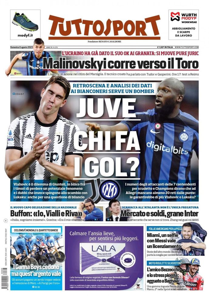 Tuttosport 06-08-2023