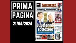 Prima pagina Tuttosport: Inter, avanti con Zhang, ma…