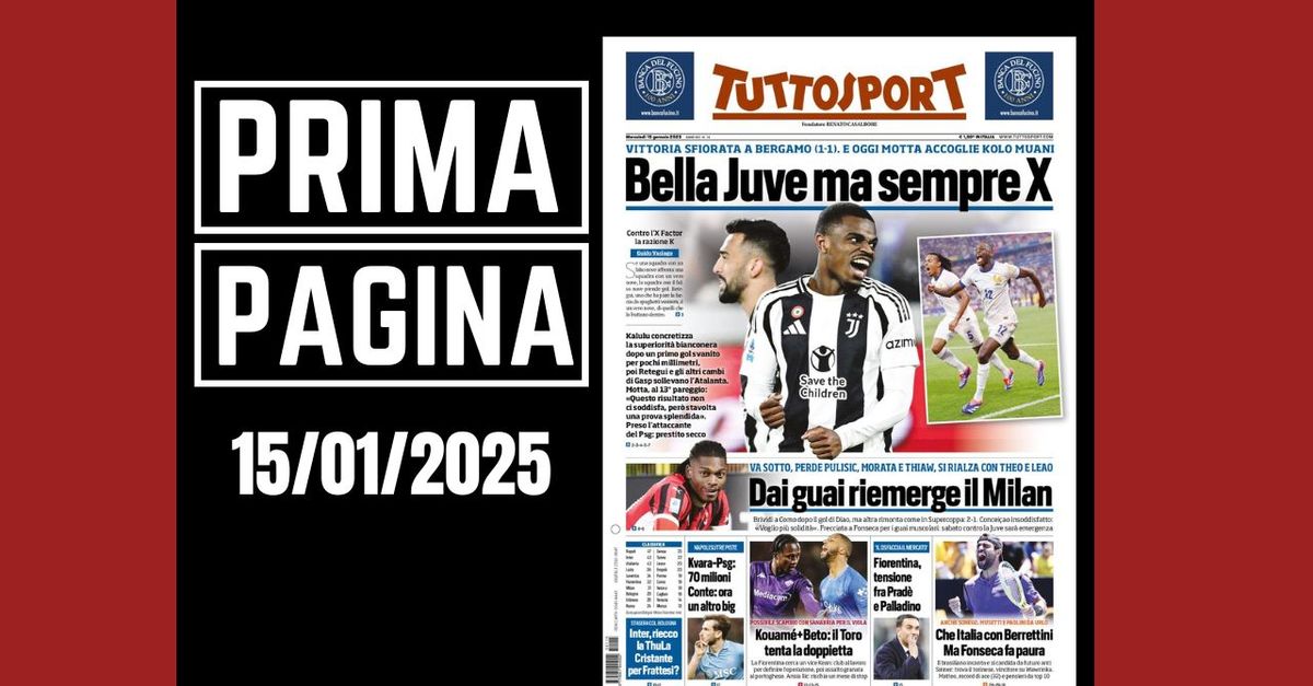 Prima pagina Tuttosport: “Dai guai riemerge il Milan”