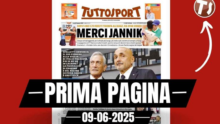 Prima pagina Tuttosport: 'Milinkovic-Savic al Milan? Torino su Caprile'