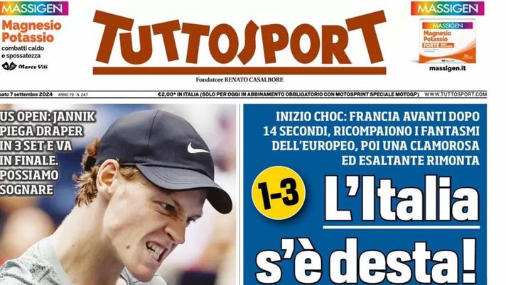 prima pagina tuttosport oggi