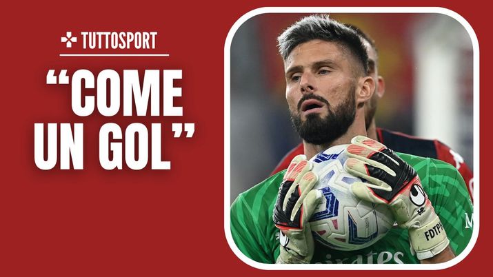 Olivier Giroud AC Milan Genoa-Milan 0-1 Serie A 2023-2024