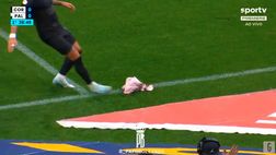 VIDEO / Testa di maiale in campo, i giocatori la calciano via: le immagini folli