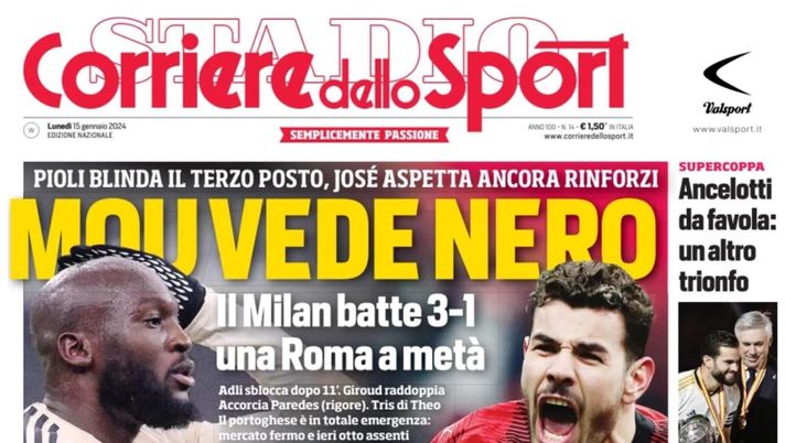 prima pagina corriere dello sport