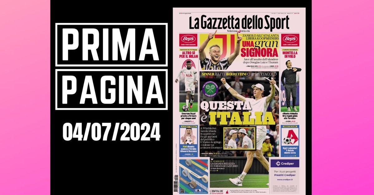 Prima pagina Gazzetta dello Sport: “Altro sì per il Milan: Emerson Royal”