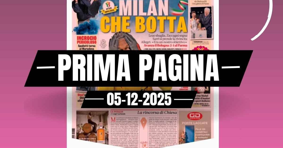prima pagina gazzetta dello sport la lazio vince 1 0 e va ai quarti milan che botta