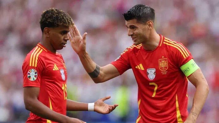 Lamine Yamal Álvaro Morata Spagna