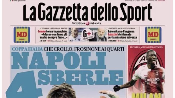 prima pagina gazzetta dello sport