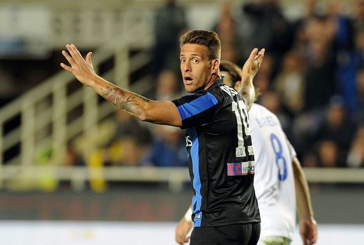 German Denis con l'Atalanta