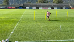 VIDEO Ritiro Palermo, allenamento in solitaria per Augello