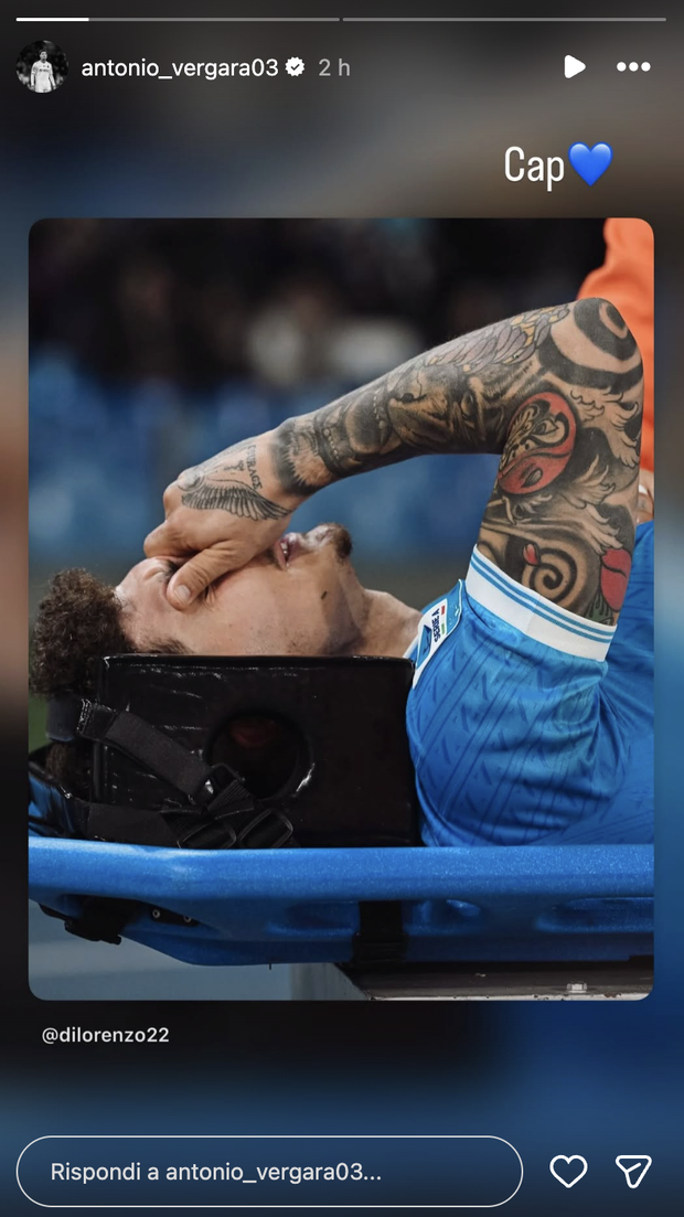 Infortunio Di Lorenzo, via social arriva anche il supporto di Vergara! – FOTO- immagine 2
