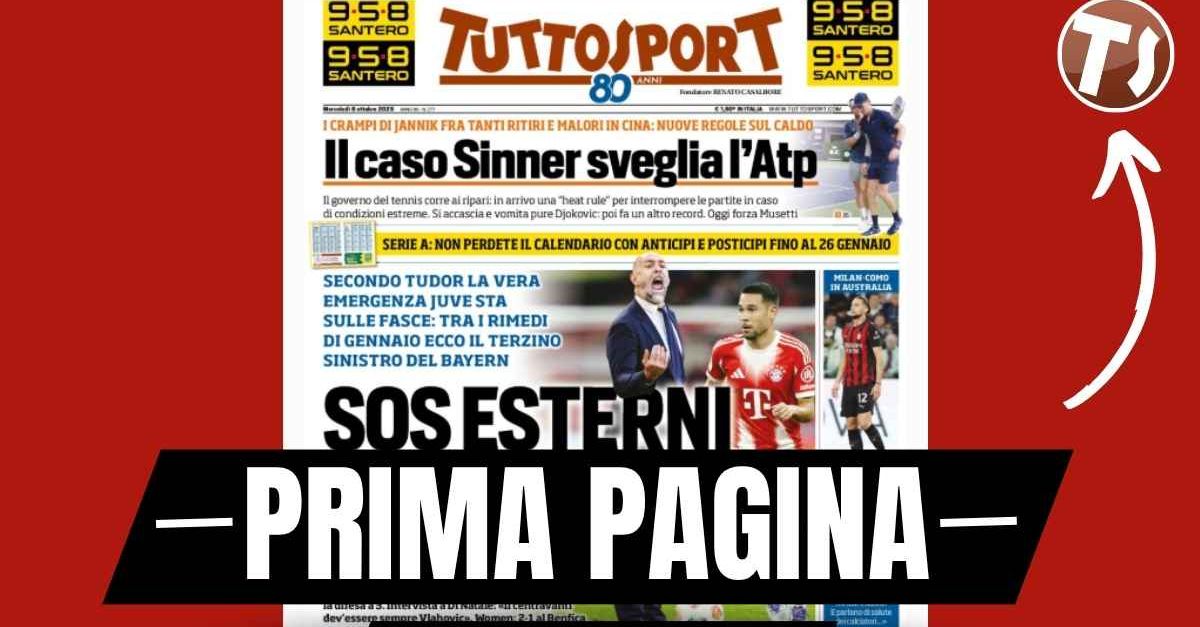 prima pagina tuttosport milan como in australia rabiot follia giocare a perth