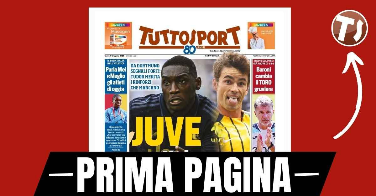 prima pagina tuttosport il milan va in missione da hojlund