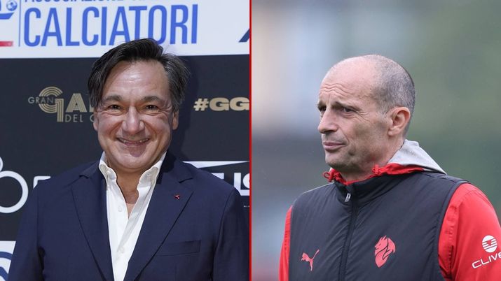Le parole di Caressa sul gioco di Allegri | AC Milan News e ultime notizie (Credits Getty Images) Fabio Caressa e Massimiliano Allegri
